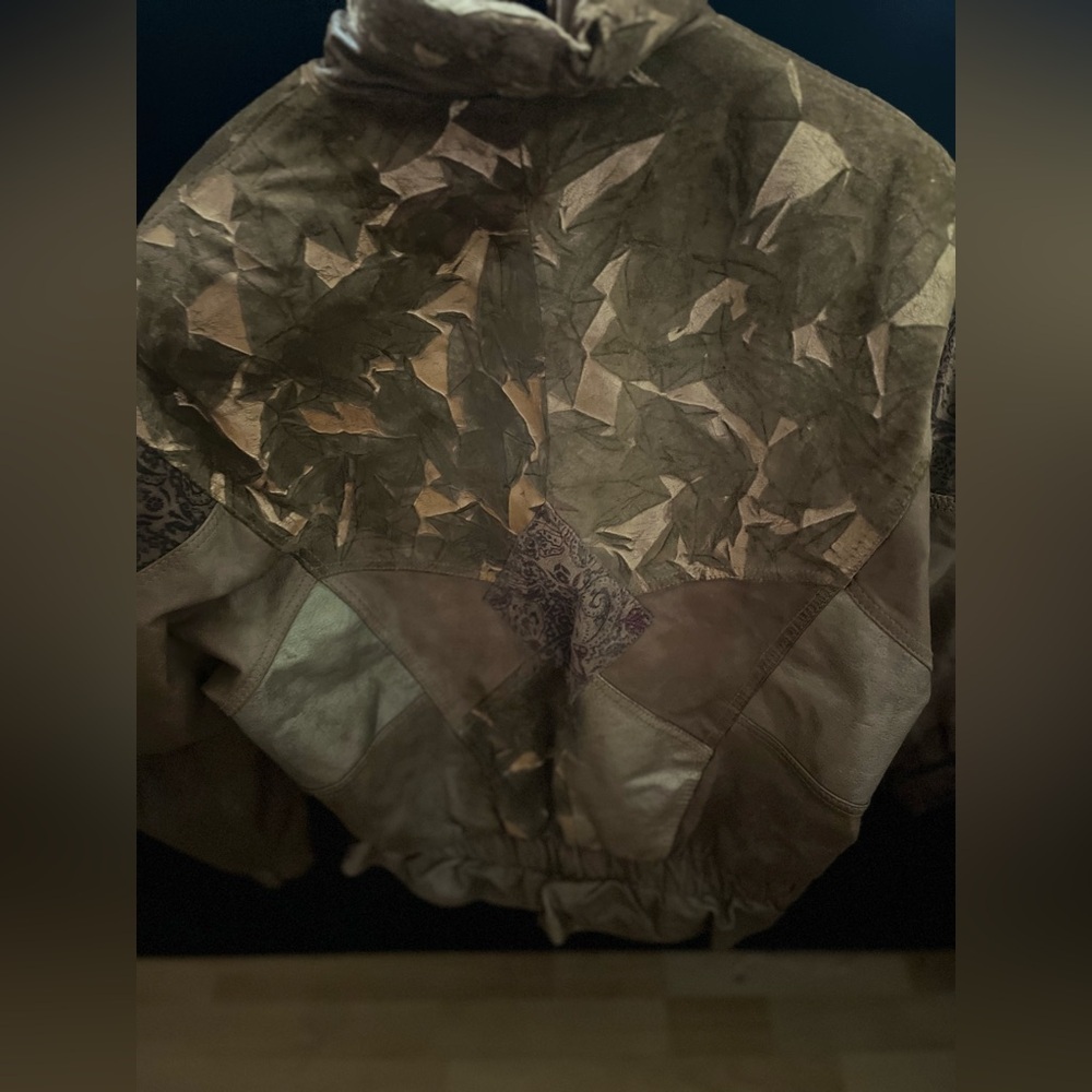 Vintage Adventures Bound Patchwork Jacket Sz M Br… - image 5